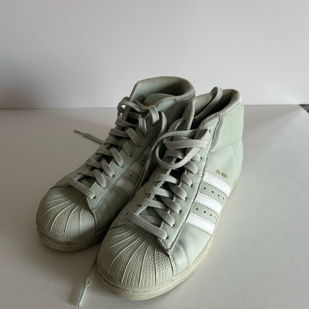 Adidas Originals Pro Model Shell Toe Mint/White/Gold Sneaker Men’s 5 1/2 - Picture 11 of 11